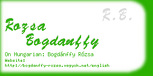 rozsa bogdanffy business card